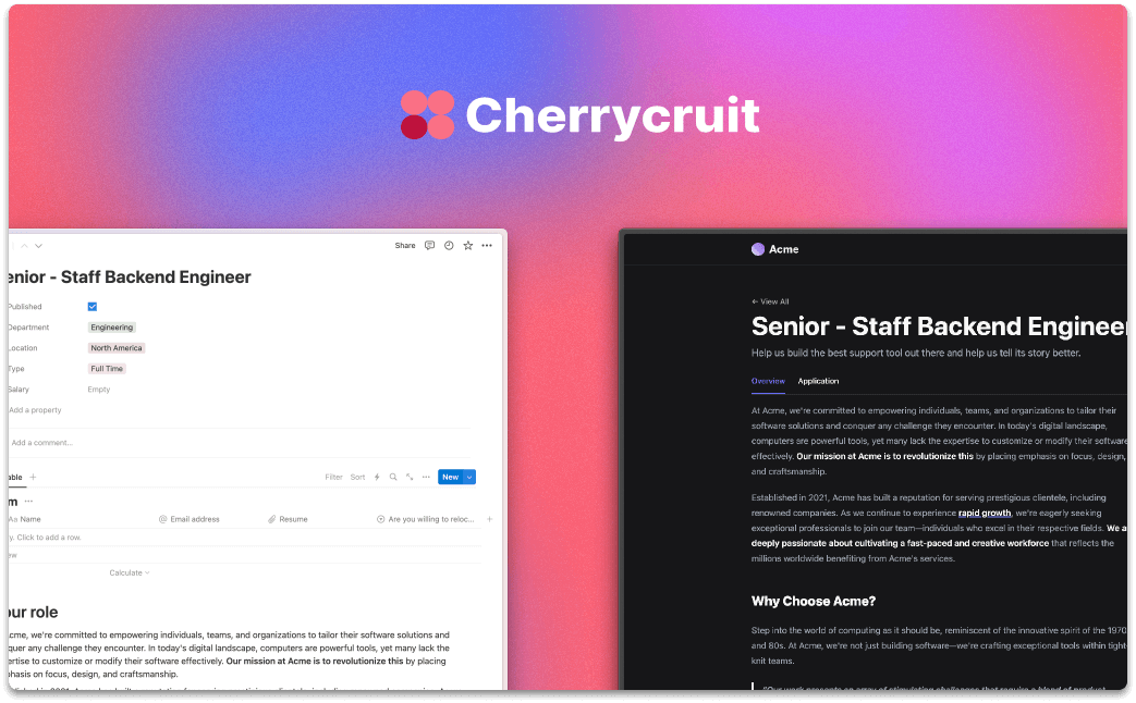 Cherrycruit Career Page
